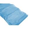Vlies-/Hygienekittel blau, 28gr, mit PE-Beschichtung und Bündchen, ca. 115 x 138cm, Pack à 10 Stück