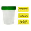 Urinprobenbecher 125ml, mit grünem Schraubdeckel