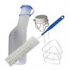 Urinflaschen-Set, 3-teilig Flasche, Bürste & Halter