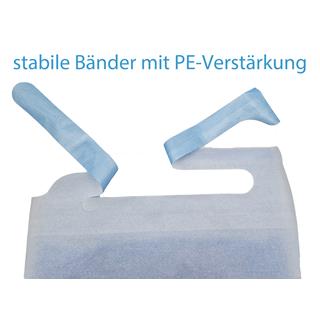 Esslätzchen, Auffangbeutel, 66 x 37 cm, blau/weiß Pack à 50 Stück