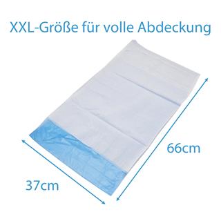 Esslätzchen, Auffangbeutel, 66 x 37 cm, blau/weiß Pack à 50 Stück