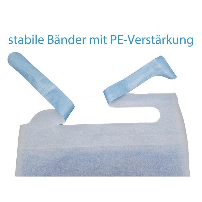 Esslätzchen, Auffangbeutel, 66 x 37 cm, blau/weiß Pack à 50 Stück