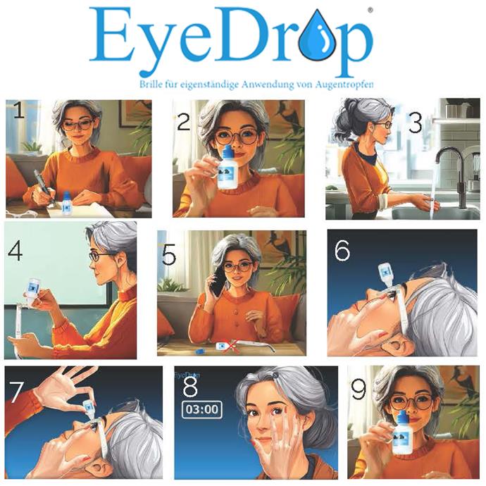 EyeDrop Brille für Augentropfen