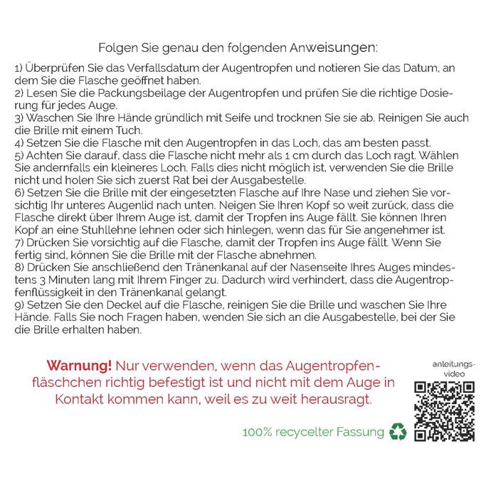 EyeDrop Brille für Augentropfen