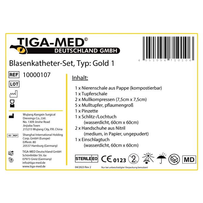 Blasenkatheter-Set TIGA-MED Gold 1