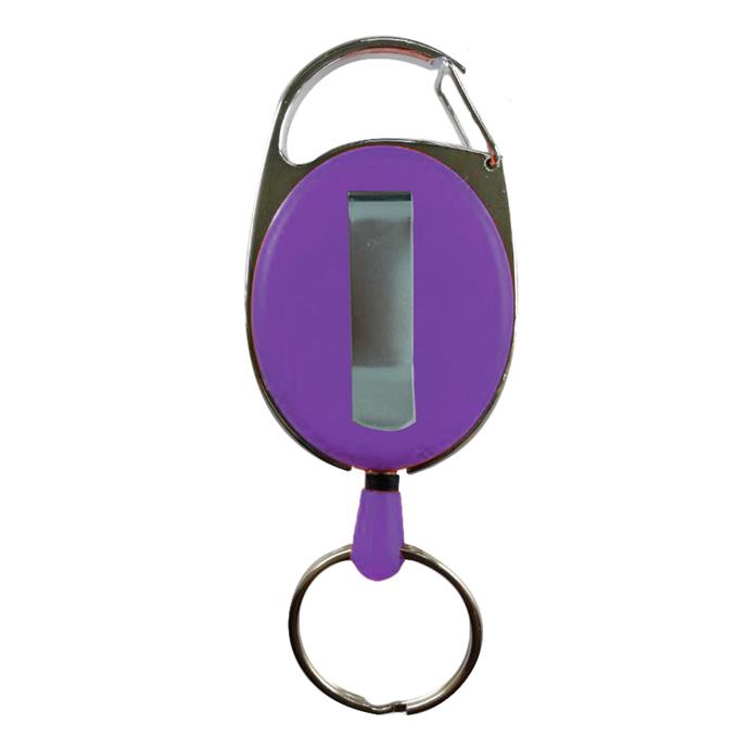 Schlüsselhalter, ausziehbar, violett