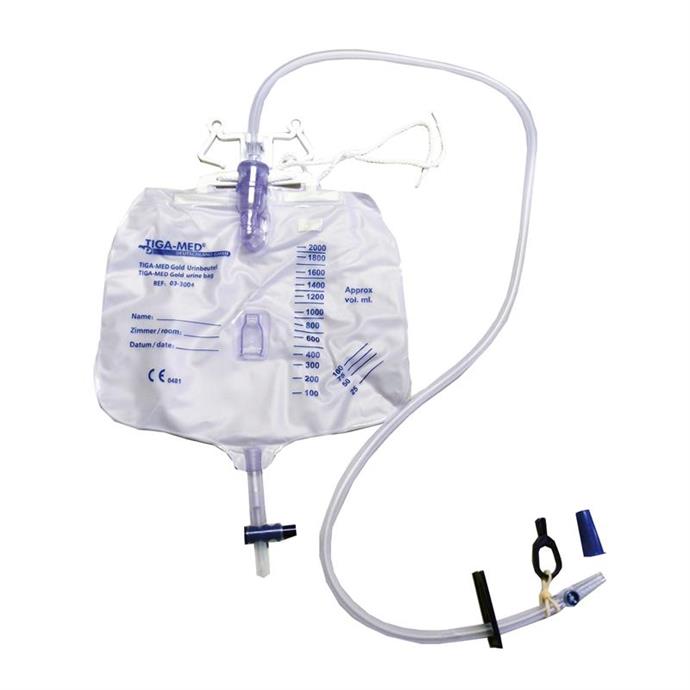 Urinbeutel TIGA-MED Gold, geschlossenes System, 2000 ml, steril