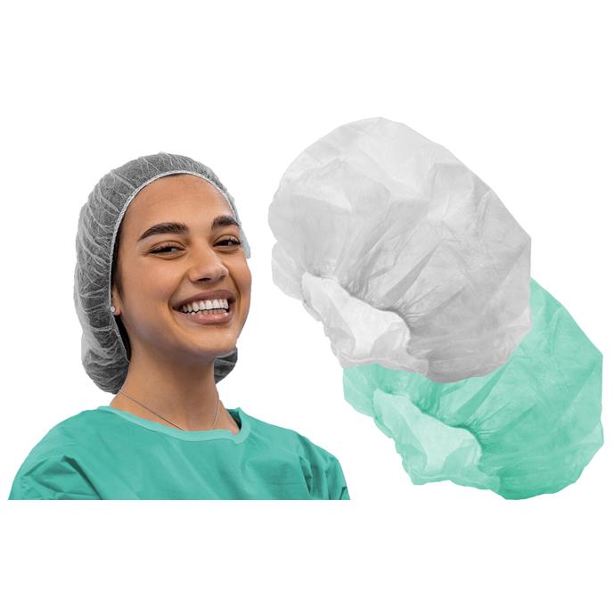 Schwestern-& Patientenhauben,rund,ca.14gr, ca.53cm Pack à 100 Stück