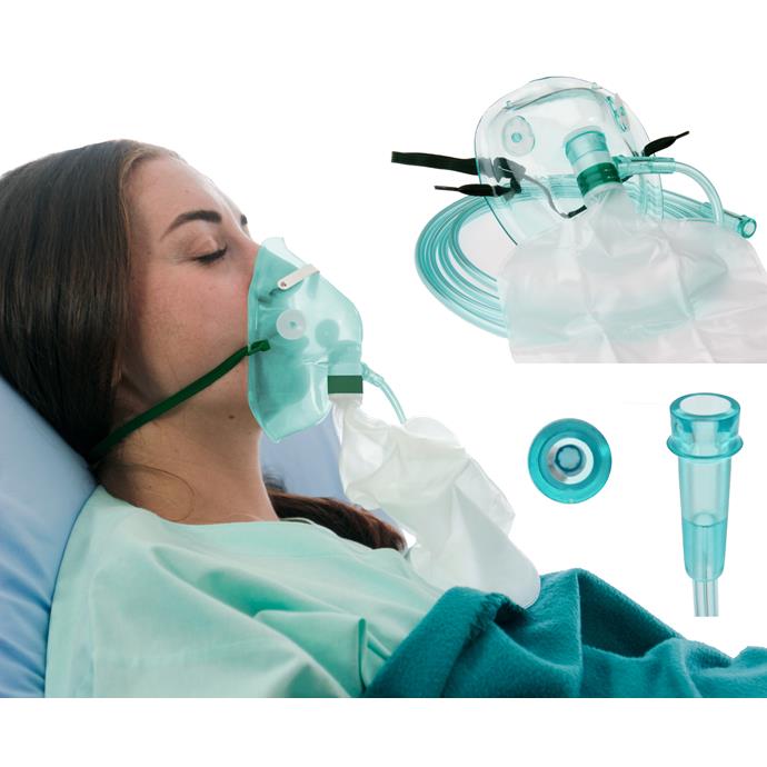 Sauerstoffmaske, hohe Konzentration, DEHP-frei