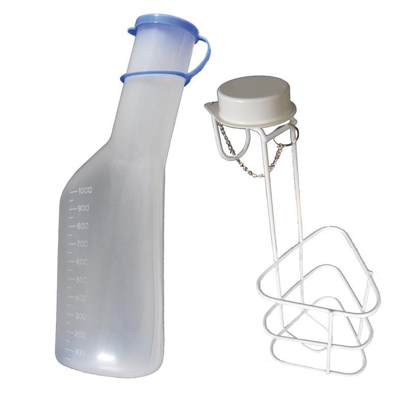 Urinflaschen-Set 2, 2-teilig Flasche & Flaschenhalter